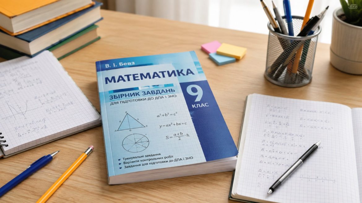 Збірник завдань Бевз — поширений тренажер для 9 класу з алгебри та геометрії. Розбираємо, як за ним готуватися, чому геометрія вимагає окремого підходу і як працювати з розвʼязаннями.
