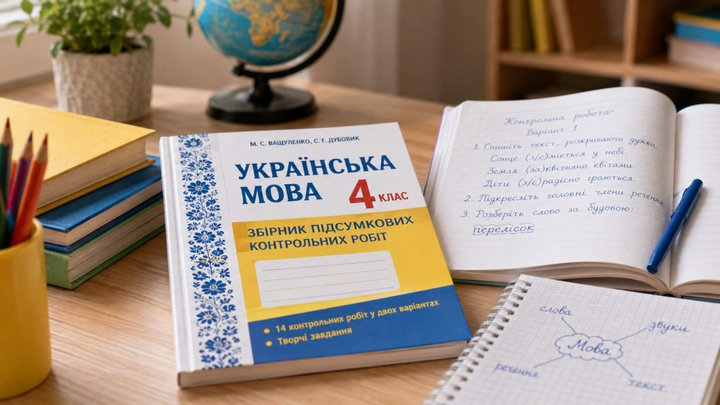 Українська мова 4 клас (Вашуленко): робота зі збірником підсумкових контрольних